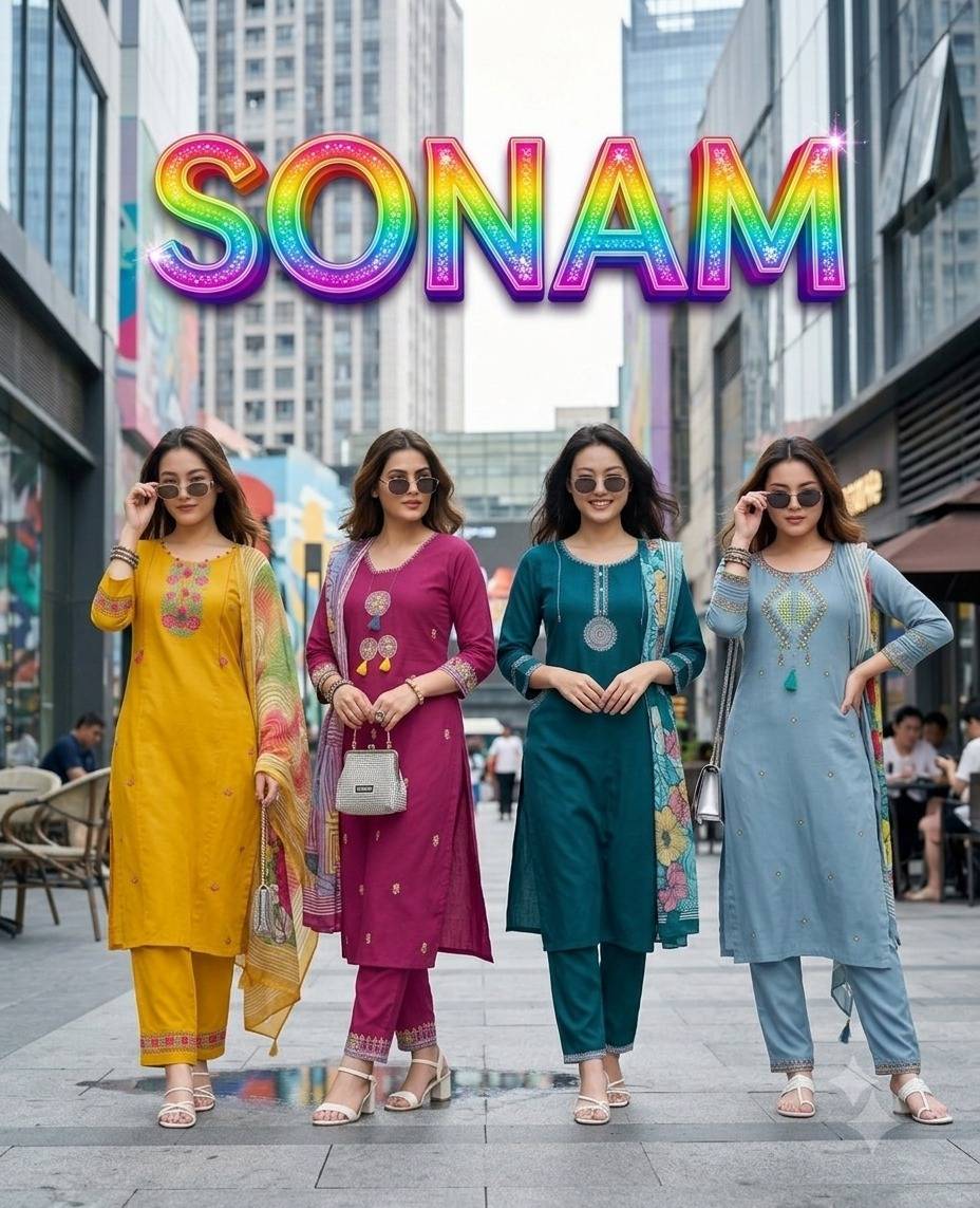 Sonam By Fashid Wholesale Designer Ethnic Wear Collection viscose Cotton flex Kurtis At Wholesale Price